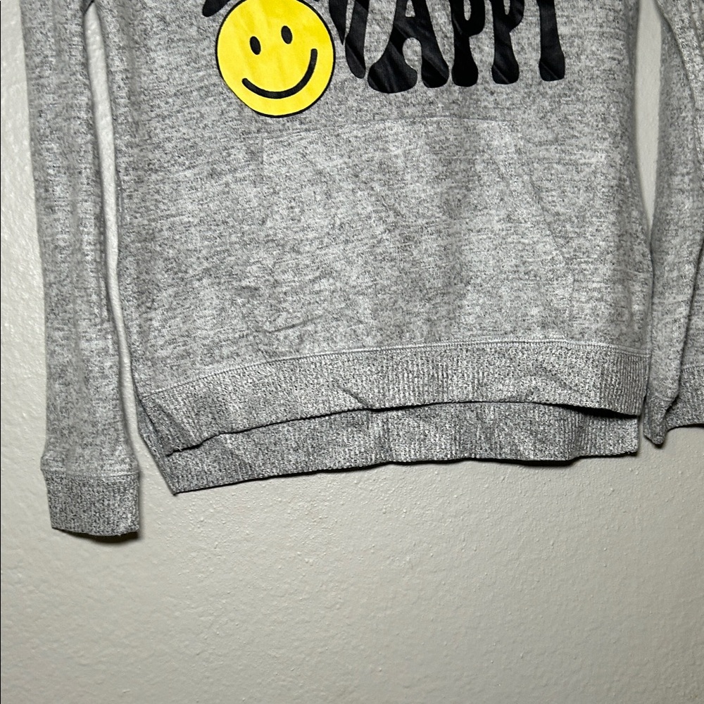Vintage Havana Gray Hoodie with Yellow Smiley - Picture 5 of 8